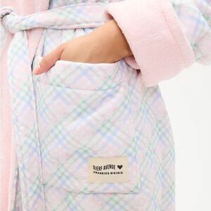 Djerf Avenue Pink and Blue Robe Soft Intimates